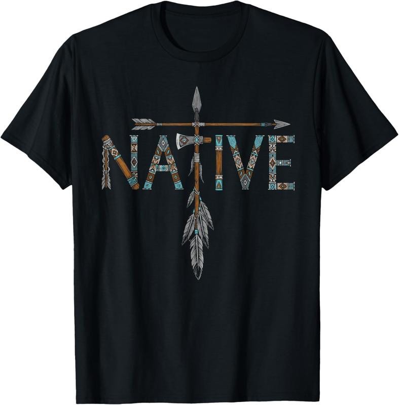 Native Indian American Day Pride Indigenous Native American T-Shirt Casual Graph