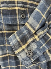 LL Bean Blue Plaid Lined Shacket Fleece XL Tall Sherpa Fleece Heavyweight