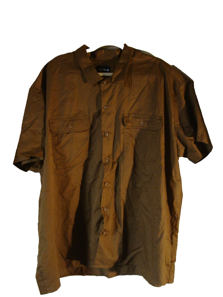 Diehard 3XL Brown Button Shirt