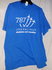 Boeing 787 Dreamliner Team Double Sided Airplane Plane Shirt XL