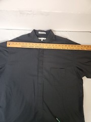D’ amante Banded Collar Hidden Button Down Shirt Black