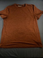 Avalanche Men’s Burnt Orange Solid Crew Neck Short Sleeve T-Shirt Size L