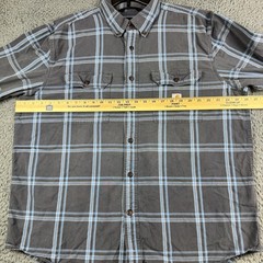 Carhartt Shirt Mens XL Loose Fit Midweight Plaid Casual Workwear Outdoor Blue