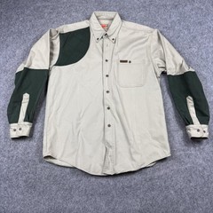 Woolrich Shirt Mens Medium Button Up Long Sleeve Shooting Hunting Padded