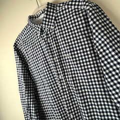 Lacoste Devanlay Navy White Gingham Button Down Shirt Men’s 42 Preppy