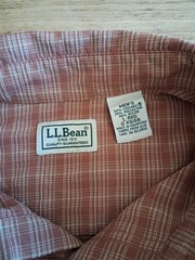 Vtg LL Bean Coolmax Plaid Button Down Short Sleeve Shirt Salmon Mens Sz Large