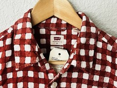 Levis Long Sleeve Checkered Button Down Shirt Mens Size Small Cottonized Hemp