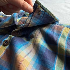 Robert Talbott Mens Plaid Button Down Shirt Medium Cotton Event Party Holiday
