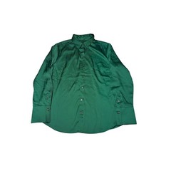NWT Banana Republic Mens Classic Fit Emerald Green Satin Button Down Shirt M