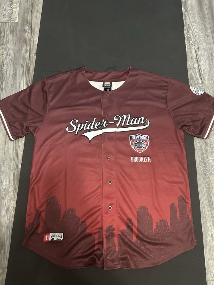 Marvel Spider-Man Peter Parker Baseball Jersey Size Large BoxLunch Exclusive