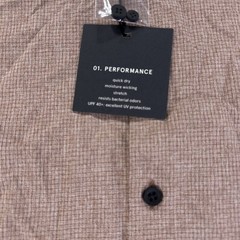 01.ALGO Performance Mens Large Brown Stretch Durable Water Repellent UPF 40+