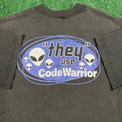 VTG JavaOne 96 They Use CodeWarrior Alien Computer T-Shirt Men Large Faded Black
