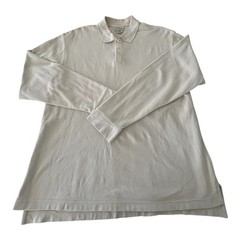 VTG 90’s L.L. Bean Long Sleeve Polo Shirt Heavyweight 100% Combed Cotton Preppy