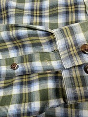 Pendleton Canterbury Cloth Button Up Plaid Pima Cotton Wool Blend Flannel Size M