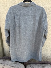 Pendleton Board Shirt Wool Blend Flannel Long Sleeve Button-Up large long Gray