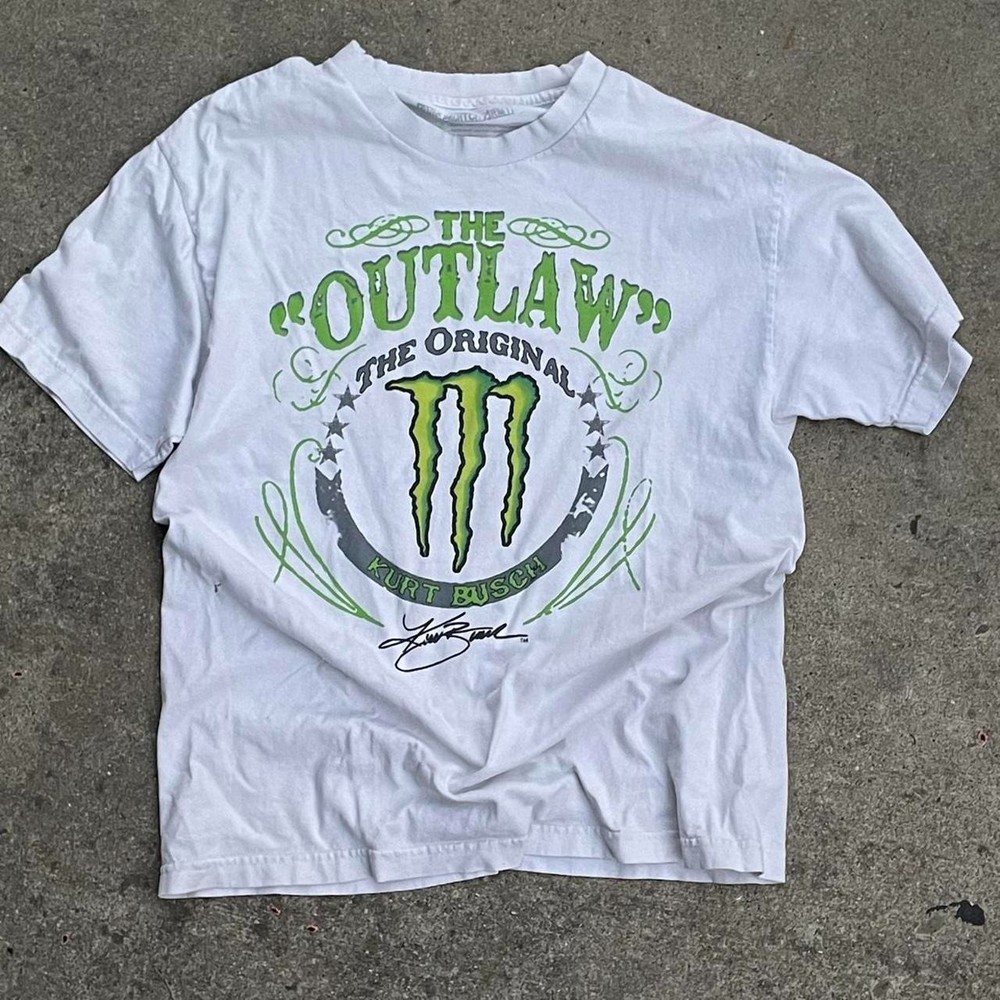 Panic Switch Kurt Busch “The Outlaw” Monster Energy Graphic Unisex Tee S-5XL