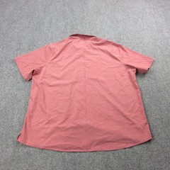 Avalanche Shirt Mens 2XL Red Solid Polyester Stretch Short Sleeve Button Front