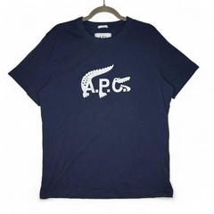 2022 APC x LACOSTE Collab Logo Tee-Shirt Unisex Size L