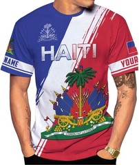 Personalized Haiti Patriotic Shirt , Haiti Flag Jersey Shirt S-5XL