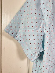Michael Brandon Casual Button Down Short Sleeve Shirt Light Blue Size Large