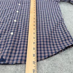 Untuckit Men’s Long Sleeve Button Down Shirt Medium Blue Plaid Preppy Classic