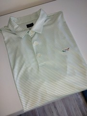 Greg Norman ML75 Play Dry Green White Striped Polo Shirt Men’s XXXL Short Sleeve
