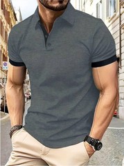 Men Polo Shirt Casual Summer Beach Fashion Golf Tee Top Tee Gym Fitness Fun Gift