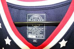 Bleecker Men’s V-Neck Stars Jersey T-Shirt 3XL Polyester Short Sleeve Multi