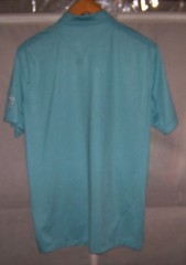 PETER MILLAR SUMMER COMFORT Polyester Spandex Golf Polo Shirt M Turquoise Blue