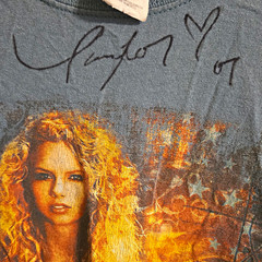 Autographed Taylor Swift Debut Tour Blue Cotton Crew Neck