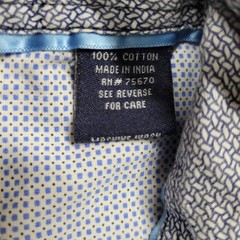 Michael Brandon Slim Fit Button Down Shirt Mens Medium Cotton Blue Floral Hawaii