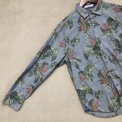 Tommy Bahama Medium Casual Button Down Long Sleeve Floral Shirt Palm Tropical