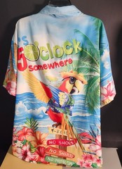 Hardaddy Its 5 O’clock Somewhere Parrot Beach Hawaiian Mens Shirt 3XL (10170)