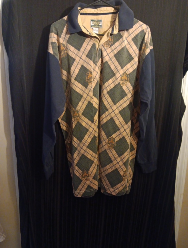 Giovanni Long Sleeve Basic And Beyond Polo Shirt Size Large