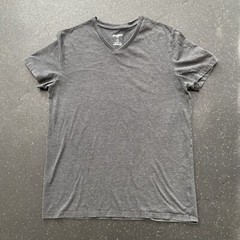Goodfellow Lyndale Tee Basic T-Shirt Mens Medium Dk Gray VNeck Cotton Casual Top
