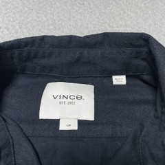 Vince Shirt Mens Small Blue Cotton Wool Blend Long Sleeve Button Up Casual