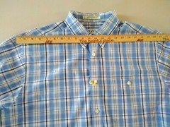 Orvis Button Front Button-Down Collar L/S Plaid Shirt Men’s Large Blue INV#J1244