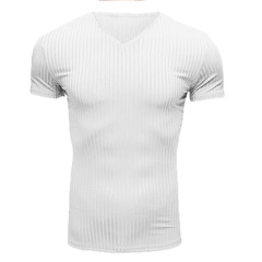 ‌New Personalized Casual Solid V-Neck Short Sleeve Tee