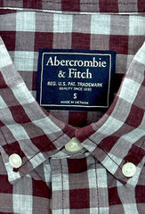 ABERCROMBIE Check Button Down Shirt Relaxed Preppy Classic Night Out Brown Small