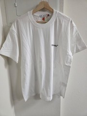 Off Wht Open Scribble Lines Logo White T-Shirt Cotton Regular Fit S/M/L/XL T70