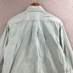 Tommy Hilfiger Regular Fit Button-Down Shirt Men L 34-35 Sage Green Long Sleeve