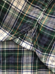 DANIEL CREMIEUX EUC Button-Down Blue Green White Gold Plaid Cotton XL