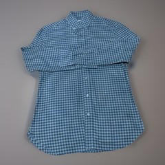Boglioli Milano Mens Cotton Gingham Check Button Shirt 15.5- 39 Made In Italy