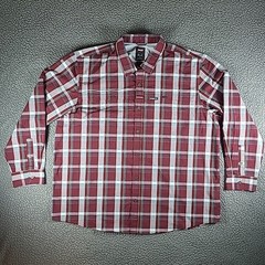 Wrangler ATG Shirt Mens 3XLT Red plaid Outdoor Nylon Button Chest Pocket L/S