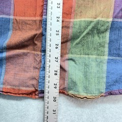 Bit & Bridle Patch Work Multi Color Plaid Button Up Shirt Men’s Large Pearl Snap