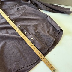Cinch Western Solid Antique Brown Chest Pocket Button Down Shirt Mens LARGE