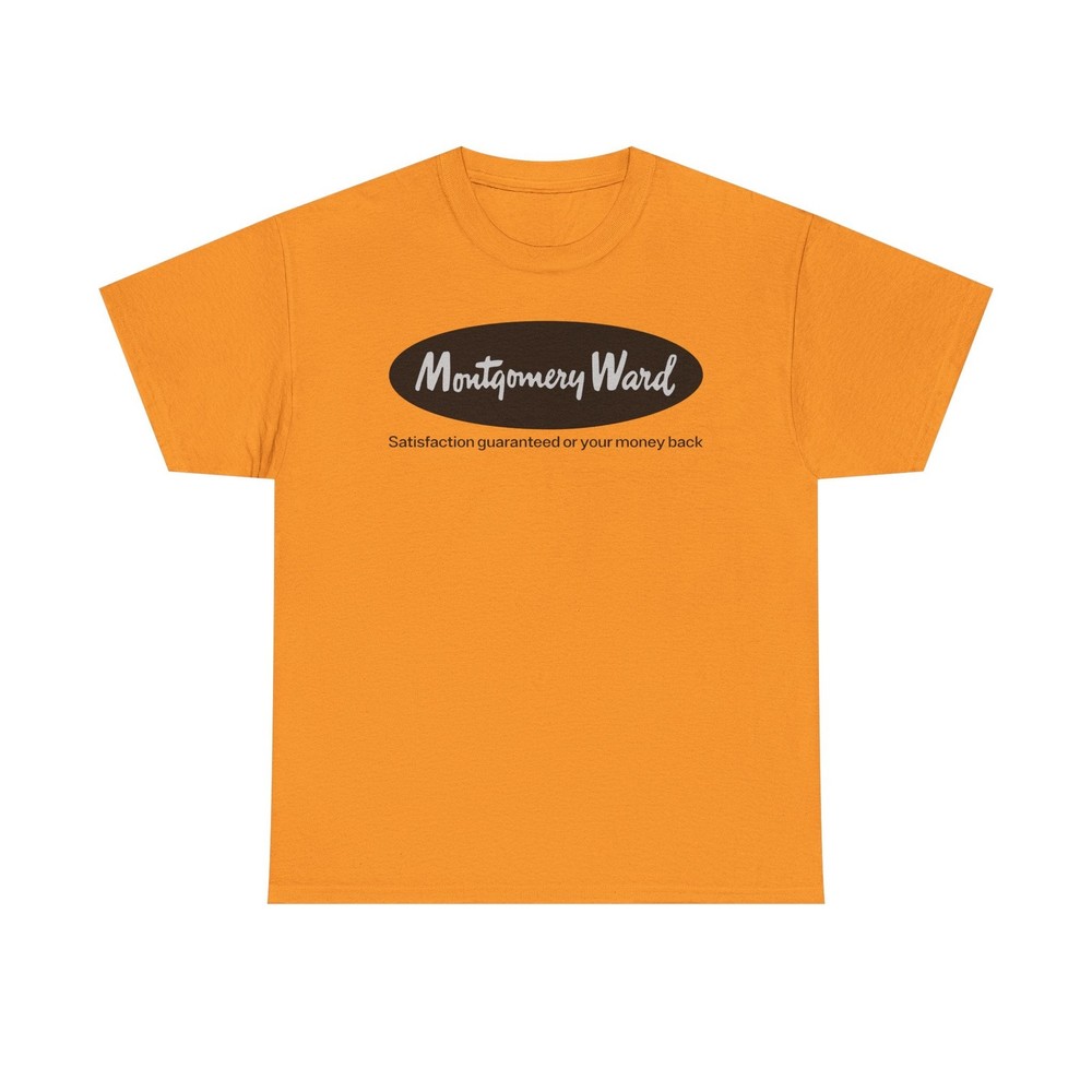 Montgomery Ward Satisfaction Guaranteed Black Oval Retail Department T-shirt