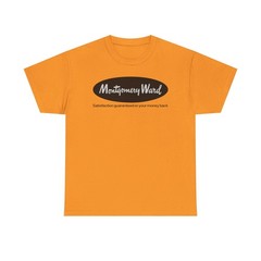 Montgomery Ward Satisfaction Guaranteed Black Oval Retail Department T-shirt