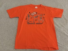 Vintage Diamond Star Skeleton Shuffle Halloween Orange Shirt Made in USA Large