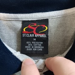Studebaker Logo Pullover Polo Shirt by St. Claire Apparel Color Gray Size M